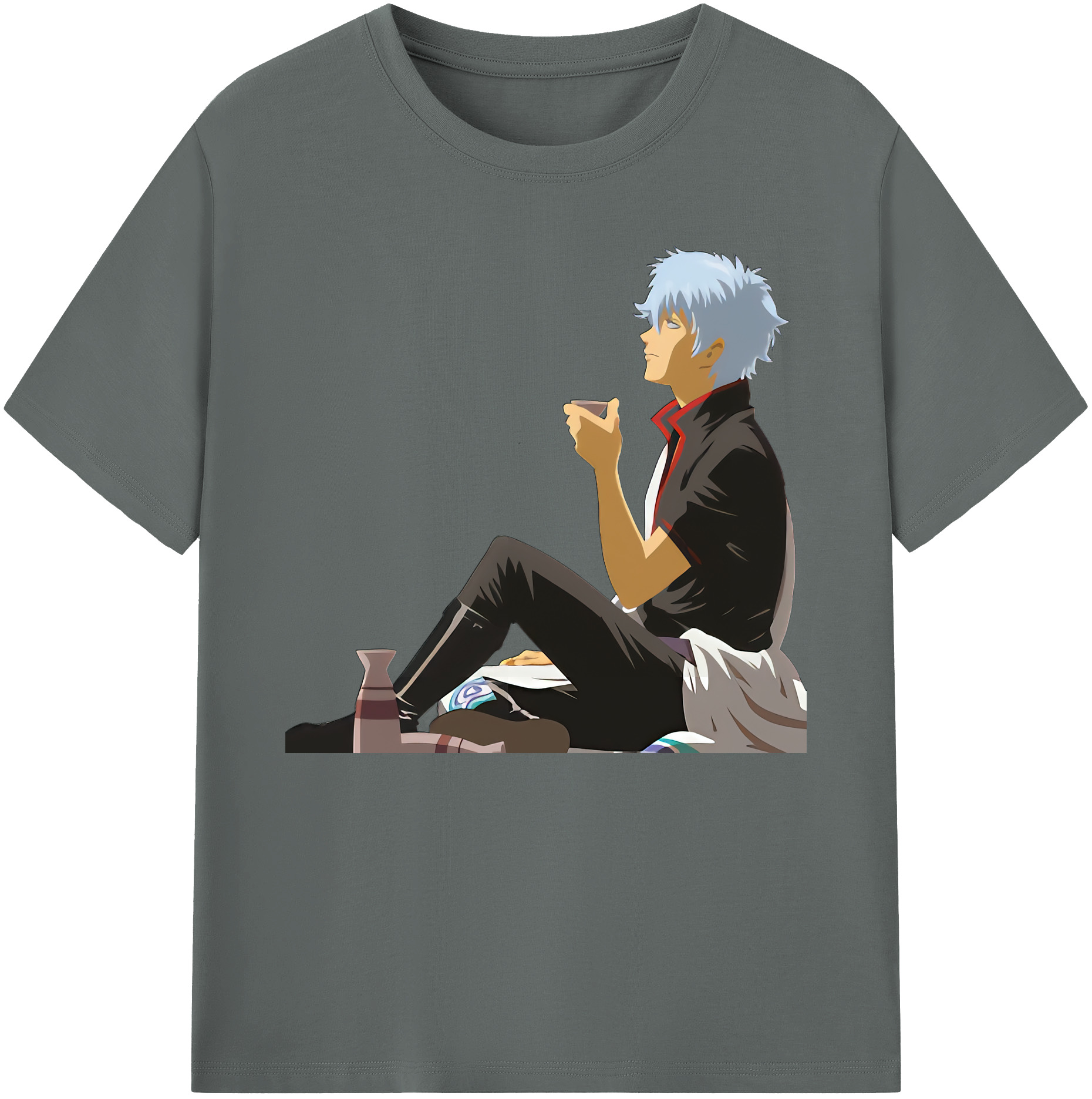 （画像用） ぎんたま 坂田銀時（さかたぎんとき） 神楽 志村新八（しむら しんぱち） GINTAMA Sakata Gintoki Kagura Shimura Shinpachi 綿100％ メンズ半袖Tシャツ｜肌触りやわらか＆通気性